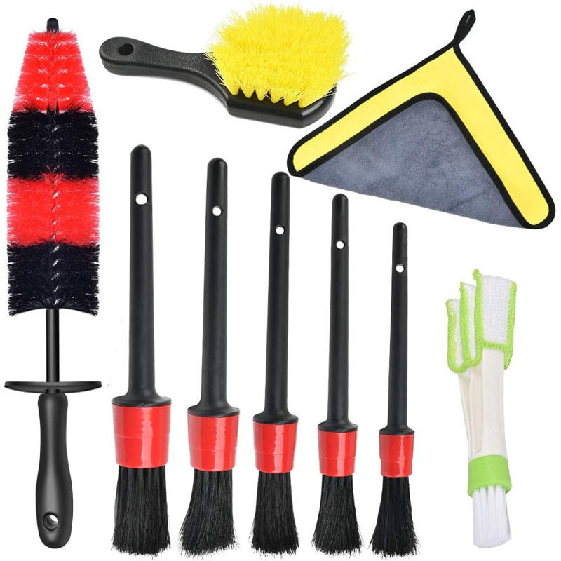 Odm Boars Hair Brush Car Detailing Kit para pneu de ventilação