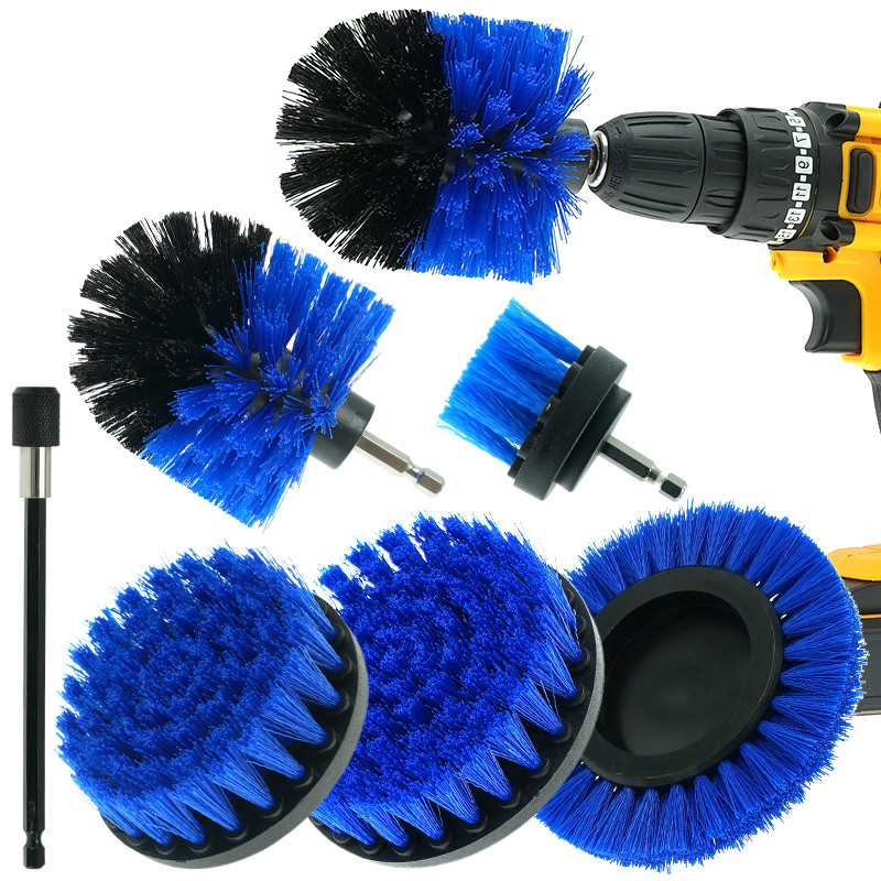 Escovas de limpeza por perfuração para lavagem de rodas de automóveis Borda de pneus Limpeza de banheiros Superfícies de piso Cozinha e limpador de banheiros