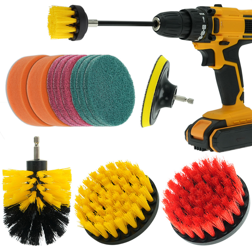 Preço Exw 14Pcs Set de escova de perfuração Kitchen Power Scrubber Set