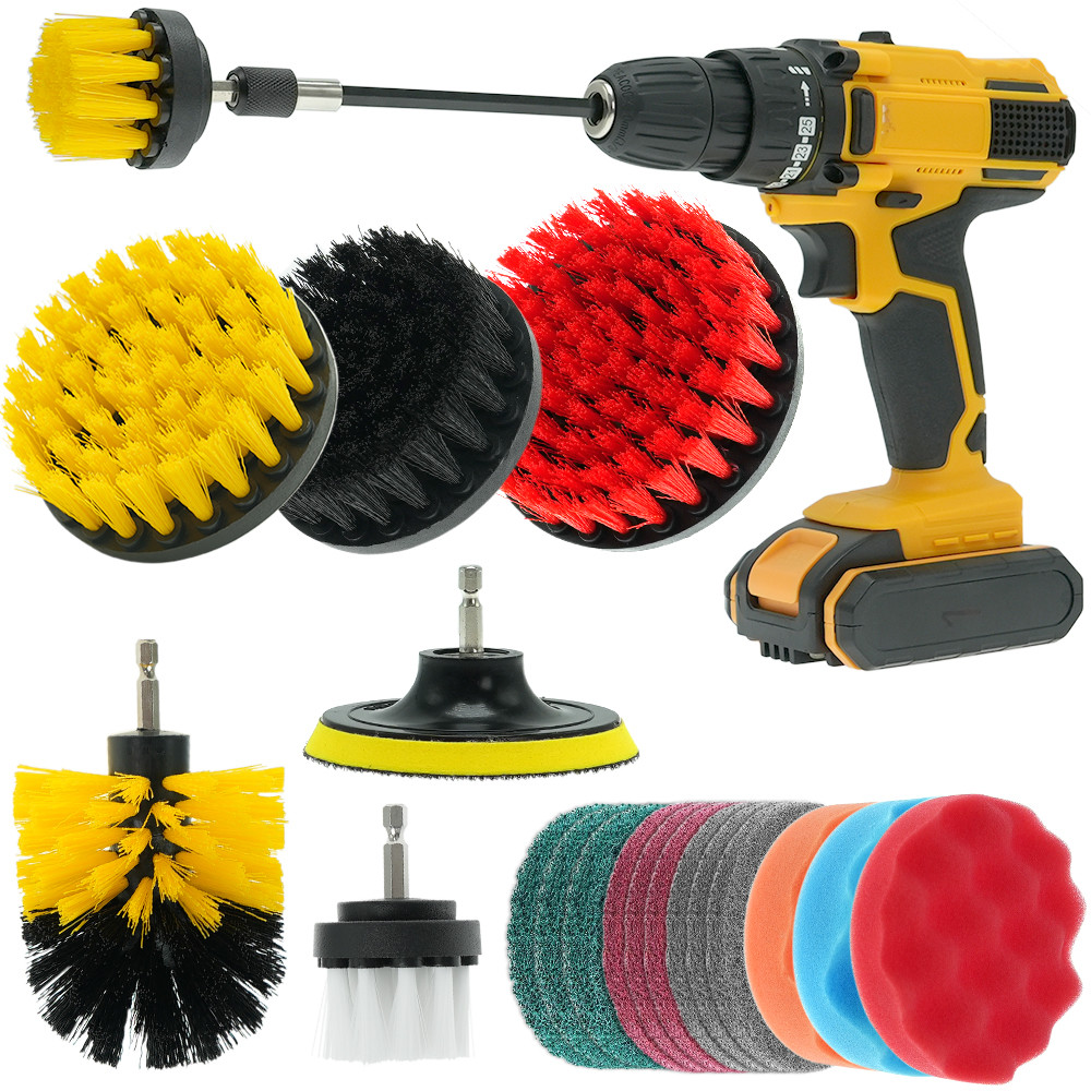 Conjunto de fixação de escova de perfuração elétrica ODM para banheiro superfície de cozinha 20PC