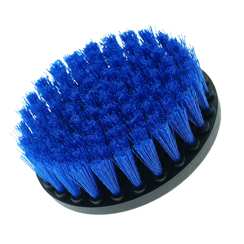 4 polegadas tamanho de escova azul e preto Roller broca escova pode limpar carro com broca