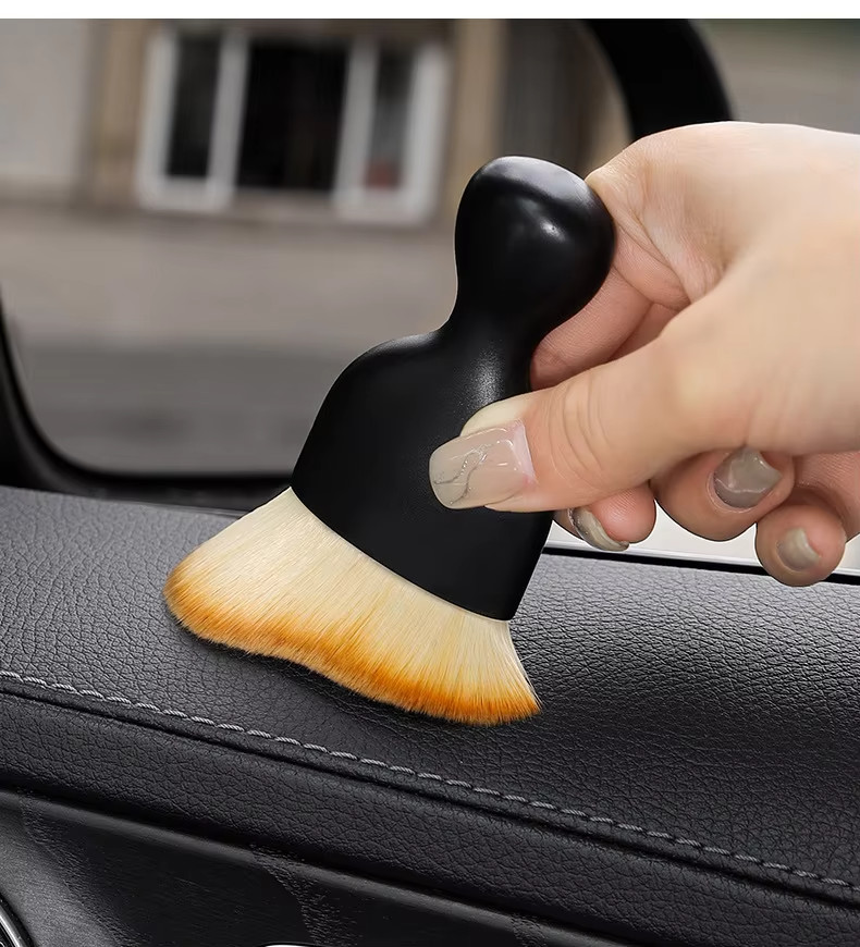 Limpeza de interiores de automóveis escova de limpeza de fendas de poeira para detalhamento de automóveis